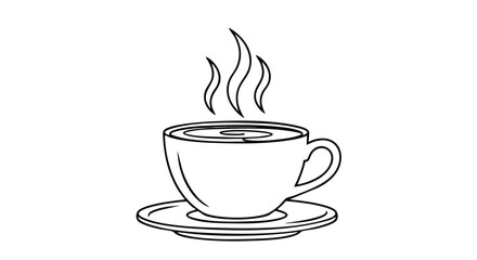 Enjoy a comforting cup of hot coffee, a simple pleasure for the perfect cozy moment or cafe design