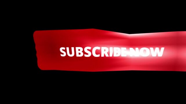 Wavy Ribbon Subscribe Now Animation | Call to Action Banner for YouTube & Social Media Videos