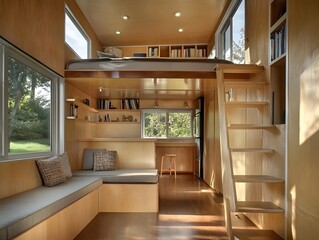 137. Tiny home with stylish interior design