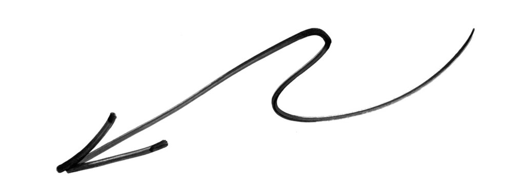 grunge doddle black arrows isolate on ransparent background,scribble arrows marker,Design template or mockup,hand drawn vector illustration of a brush