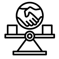Shake Hands  Icon Element For Design	
