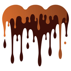 a-collection-of-chocolate-drips--rendered-in-a-bol silhouette vector design .eps