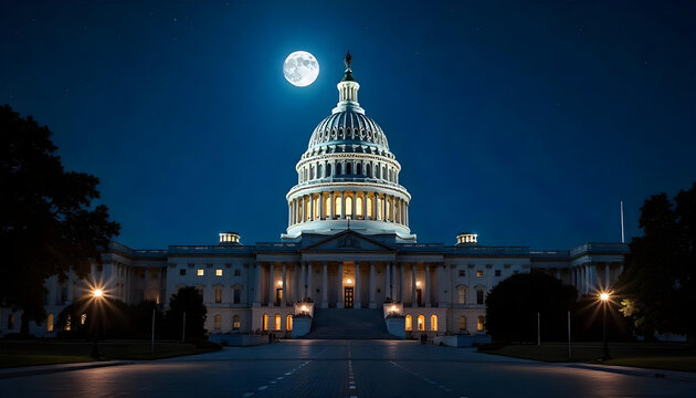 capitol building at night