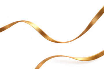 wooden cross section isolated ribbon gold silky smooth cloth 