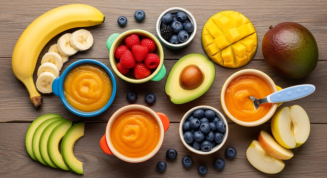 Creative Baby Food Purees from Fresh Fruits

