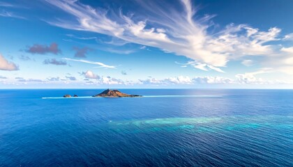 Panoramic view of a remote island