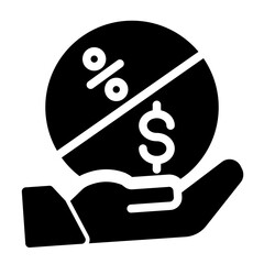 Profit Earning Income Distribution icon from the Financial Projection icon collection (Glyph Style)