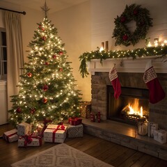 christmas tree with presents