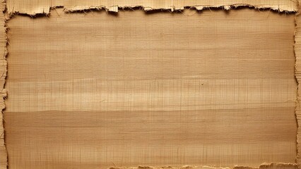 Aged, rough textured brown paper with tattered edges, suitable for vintage backgrounds or rustic design projects