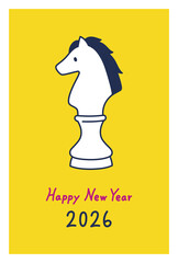 午年の年賀状テンプレート　2026年