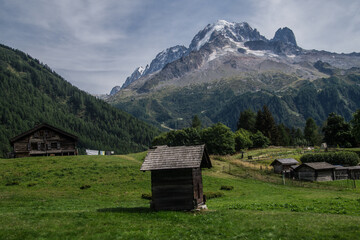 landscape of the French Alps in summer