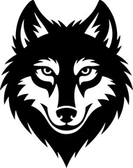wolf head  silhouette vector illustration