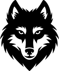 wolf head  silhouette vector illustration