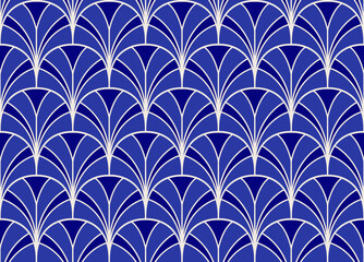 Modern geometric art deco seamless pattern. Trendy abstract background. Vector illustration for print, fabric, surface, textile.