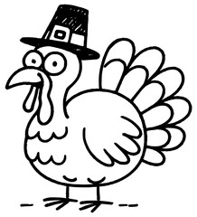 Thanksgiving turkey in a party hat