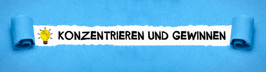 Konzentrieren und gewinnen