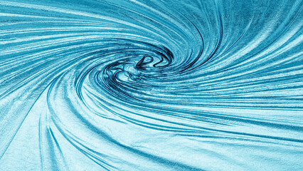 Blue foil texture with shiny metallic surface and wrinkled pattern, abstract luxury background for design and decoration.