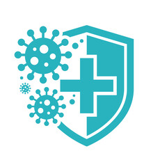 Kills 99.9% bacteria, germs and viruses . Antibacterial and antiviral defence, protection infection. Vector Illustration.
