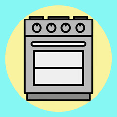 Obraz premium gas stove in the kitchen