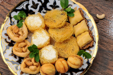 oriental delicacy sugar bakhlova in a plate