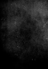 Black scratched background, old film effect, dusty texture, copy space