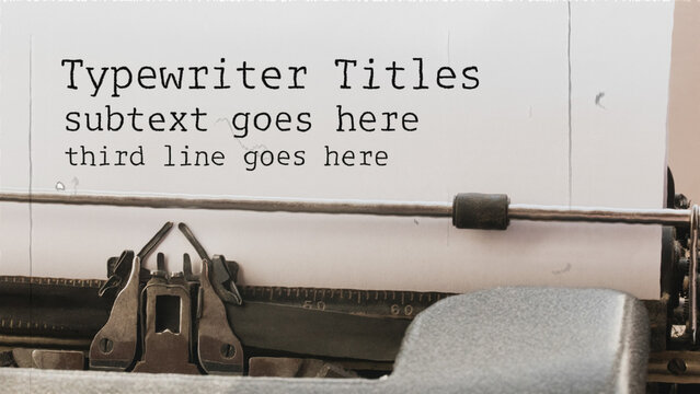 Cool Typewriter Titles