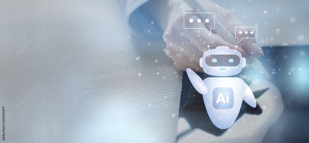 Aufkleber ai chatbot assisting with digital communication and automation.