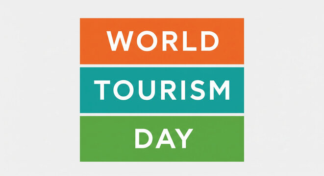 Celebrate World Tourism Day with vibrant graphics promoting global travel exploration and cultural exchange, perfect for marketing campaigns and event announcements.