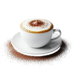 Indulge in a perfectly crafted, creamy cappuccino topped with rich cocoa powder, a comforting morning ritual or afternoon delight ready to elevate your senses.