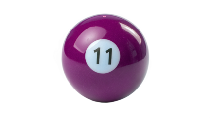 colorful pool ball isolated on transparent background