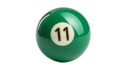 colorful pool ball isolated on transparent background
