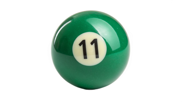 colorful pool ball isolated on transparent background