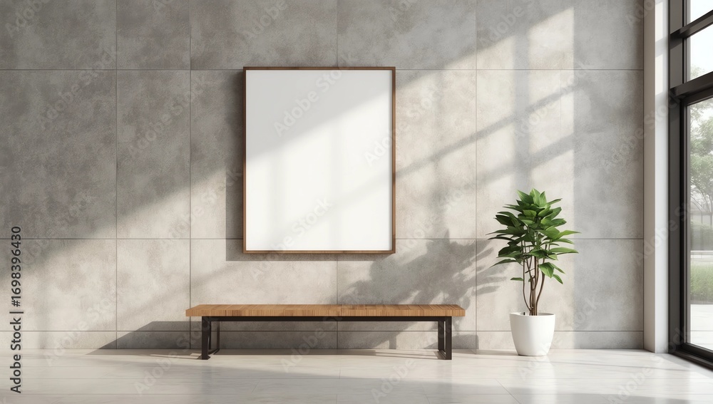 Poster modern gallery with empty frame