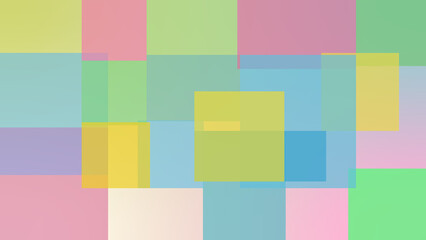 Abstract pastel squares create a calm and modern background design