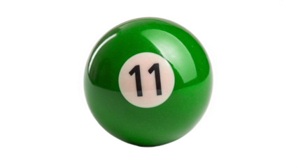 colorful pool ball isolated on transparent background