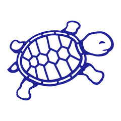 Little Turtle cute smiling happily funny Cartoon
