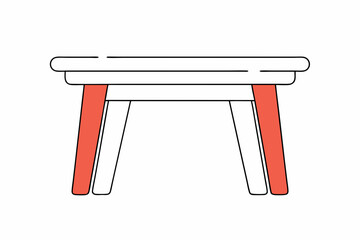 vector illustration of a wooden table