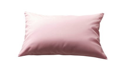 Light pink pillow isolated on transparent background
