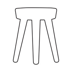Minimalist Stool Line Art