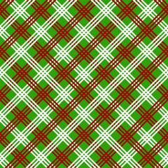 Christmas plaid pattern. It features a classic combination of red and green intersecting bands with white.