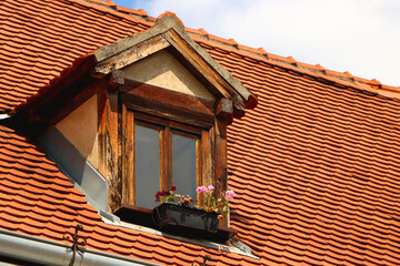 Traditional architecture in Zagreb, Croatia.