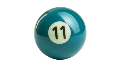 colorful pool ball isolated on transparent background