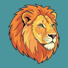 Obraz premium Majestic Lion Head Profile Portrait.