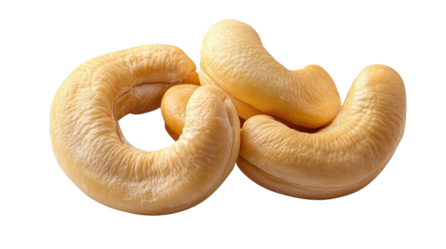 Cashew nuts Fried or Roasted isolated on transparent background