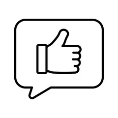 Like Icons In Outline, Vector Illustration