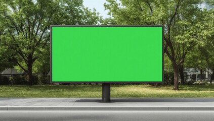 Fototapeta premium Outdoor billboard with natural landscape mockup
