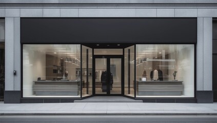 outdoor, store, shop, sign, mockup, front, display, 