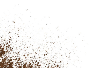 mud isolated on white background.
