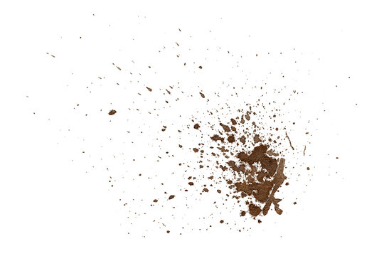 mud isolated on white background.