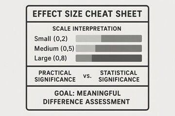 Statistical Effect Size Scale and Interpretation Guide for Research Analysis
